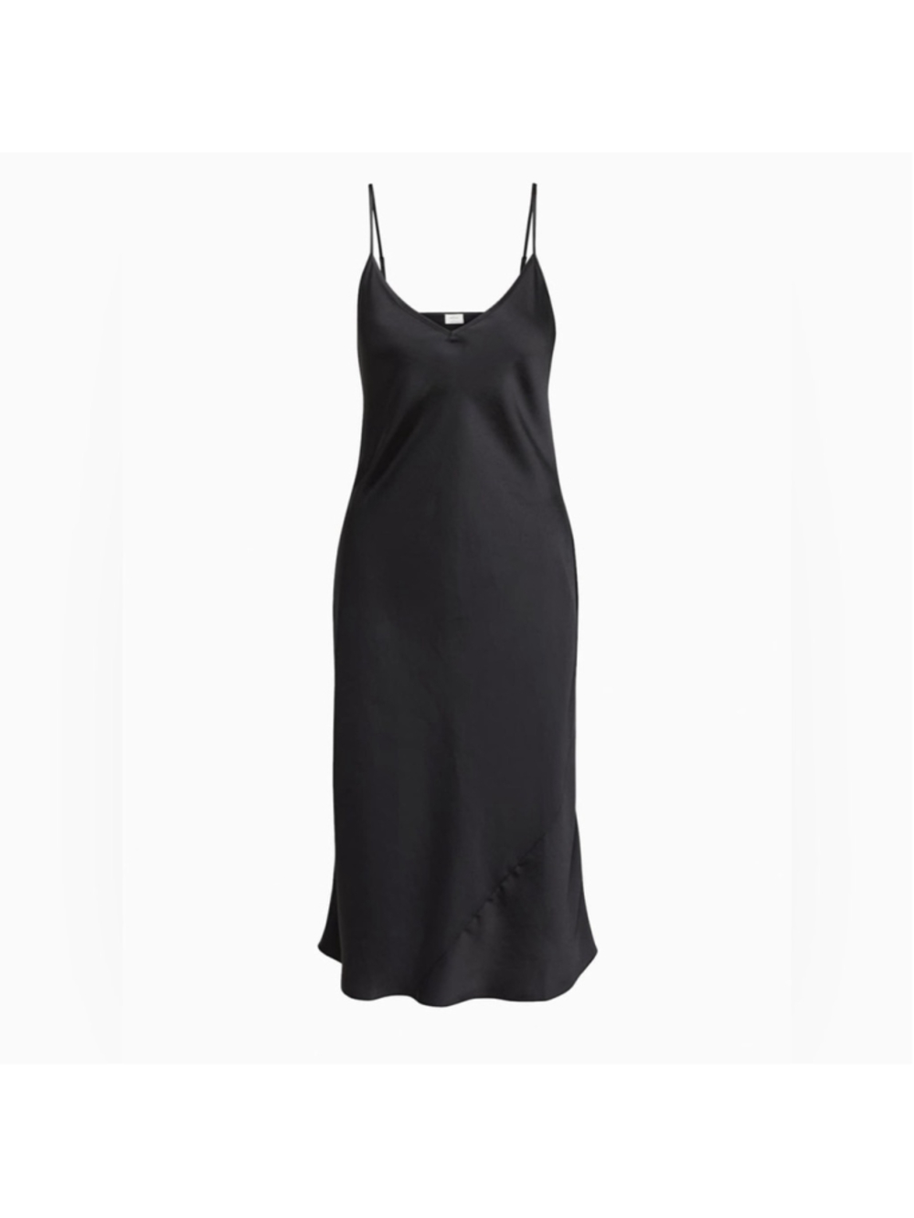 ARITZIA Wilfred Only Slip Satin Midi Dress Black XXS